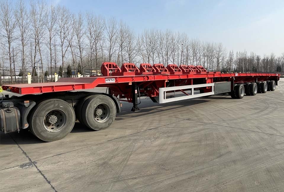 Extendable Wind Turbine Blade Trailer 4 Axles 62m For Sale (8)