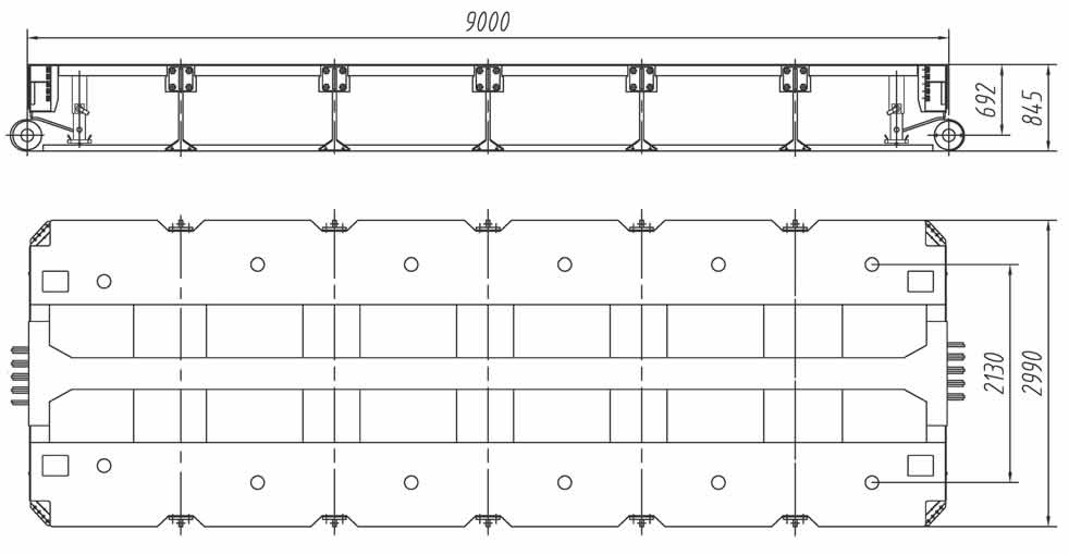 Intermediate spacer for Hydraulic Modular Trailer (2)