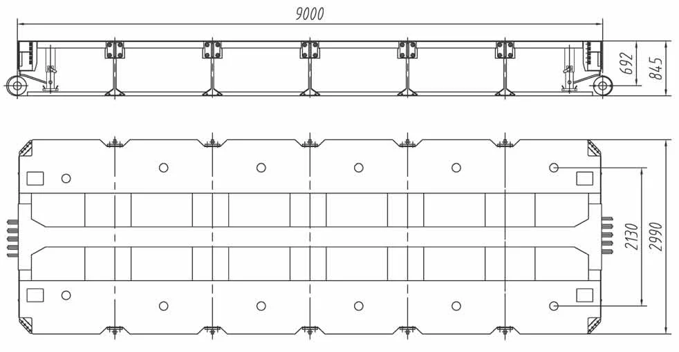 Intermediate spacer for Hydraulic Modular Trailer (2)