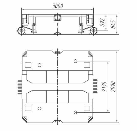 Intermediate spacer for Hydraulic Modular Trailer (3)