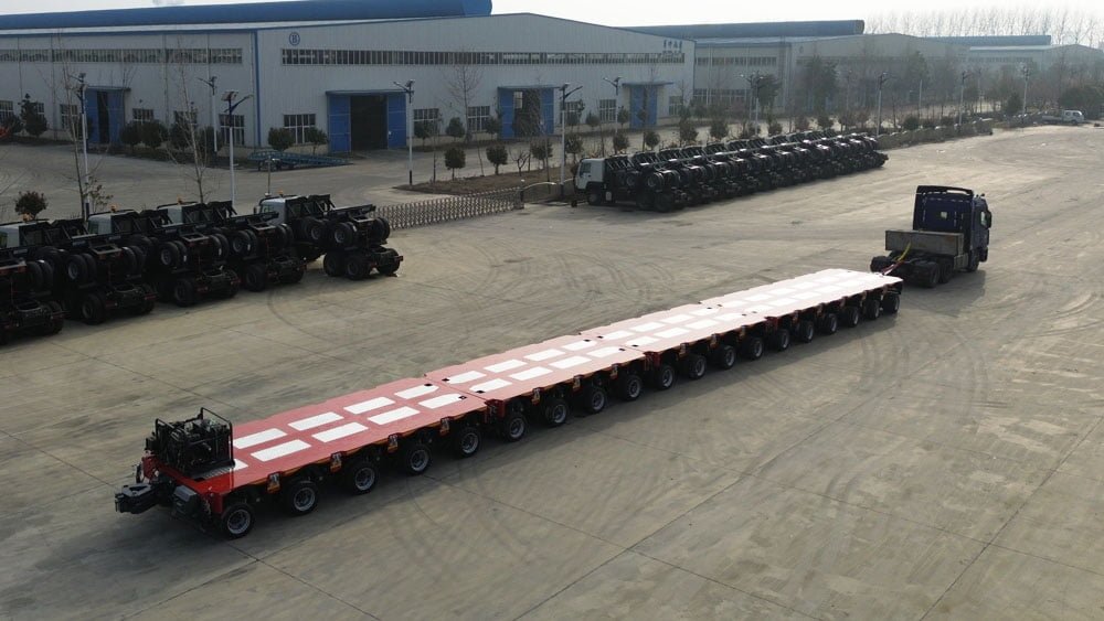 4-File 19 Axles lines Hydraulic Modular Trailers with Drawbaw by HIPOTRUK