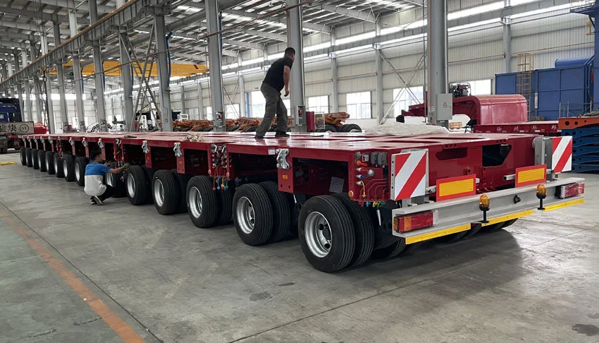 GOLDHOFER THP SL HYDRAULIC MODULAR TRAILER 15 AXLES LINE