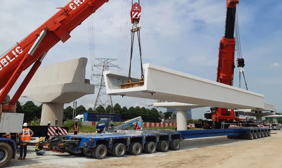 Hydraulic Modular Trailer for Transporting Bridges