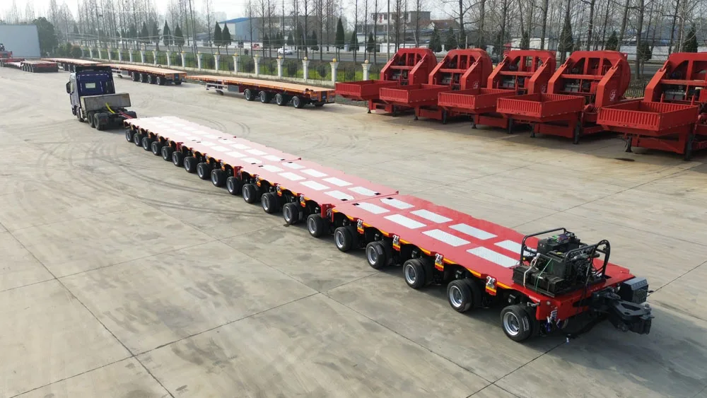 4 Files Combination Hydraulic Modular Trailer