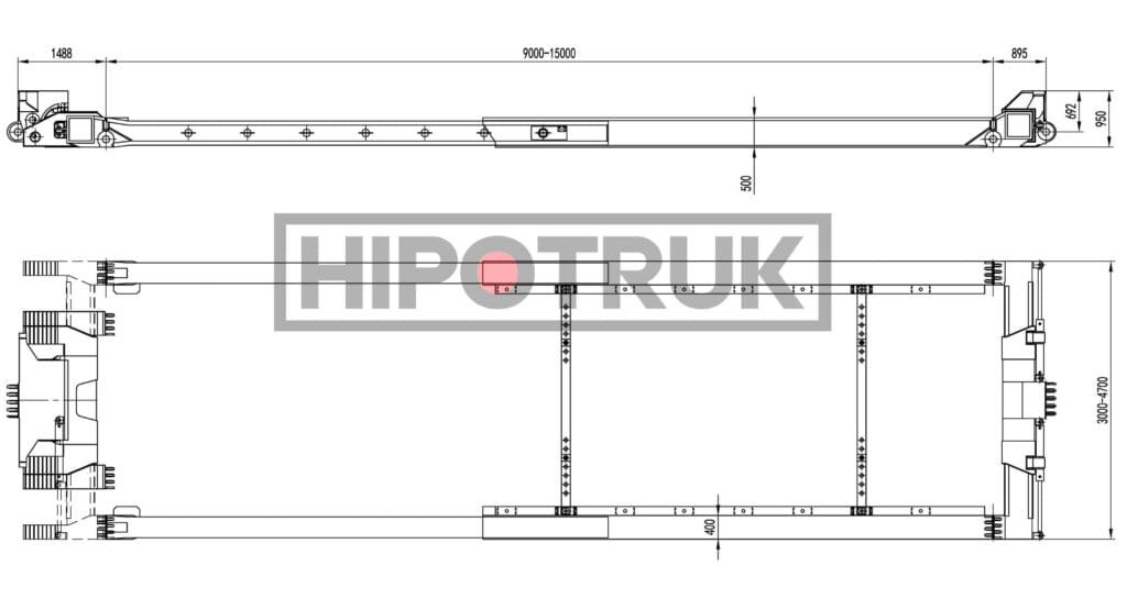 Drawing-Hydraulic Modular Trailer's Vessel Bridge