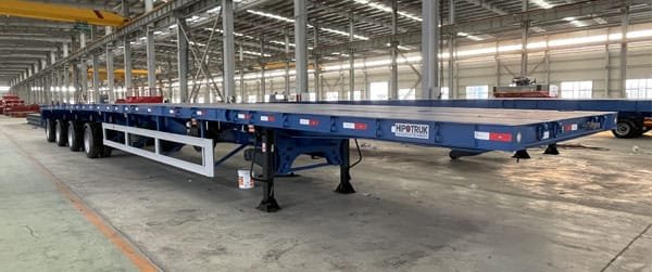Extendable Wind Blade Trailer with straight gooseneck