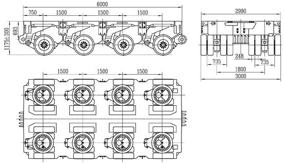 4 Axles Modular Trailer