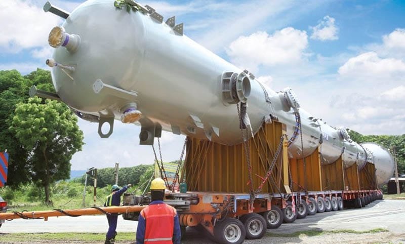 Heavy Tank Equipment Transport by Hydrualic Modular Trailer
