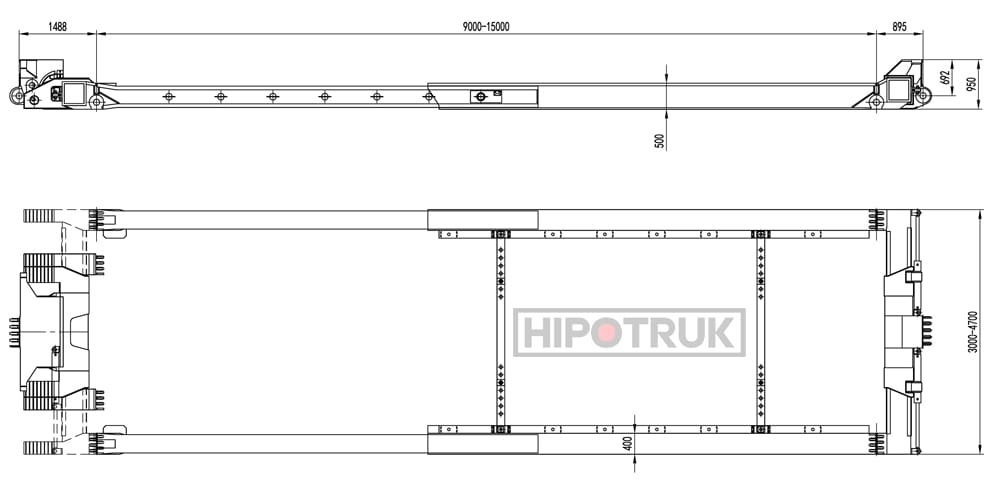 Vessel Bridge Adjustable in Length and Width
