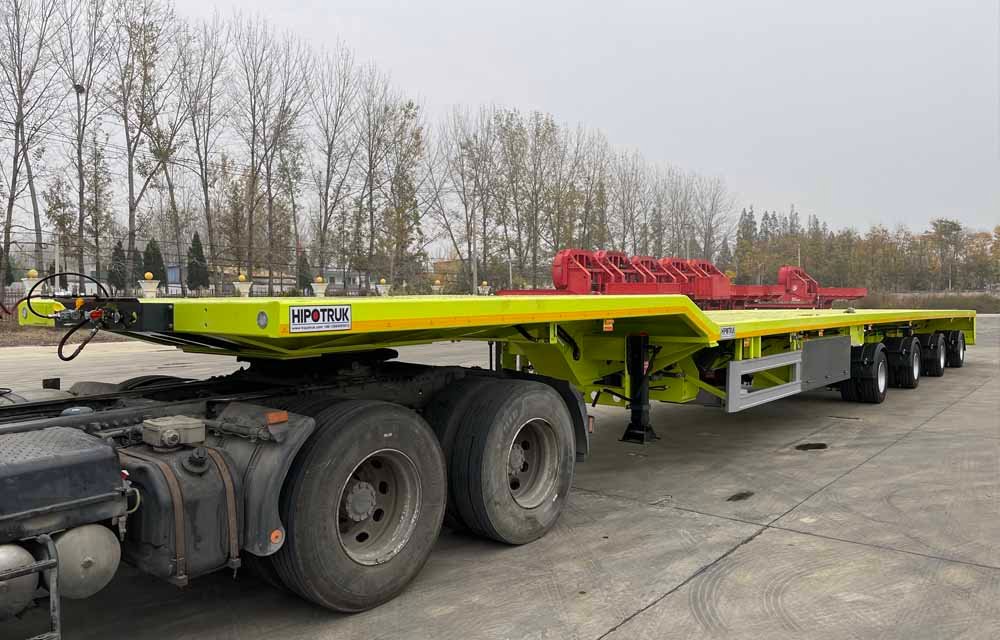 Wind Blade Trailer with cranked gooseneck